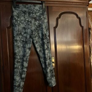Athleta Leggings, Grey & Black Marble Color